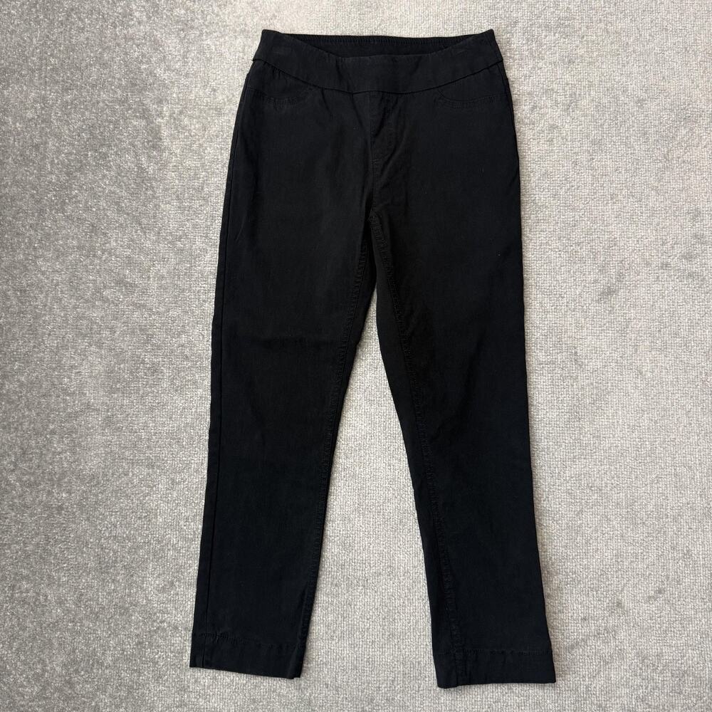 Soft Surroundings Pants Womens XS Black Pull On Stretch Skinny Cropped Ankle